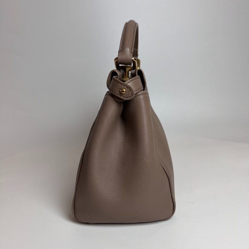 FENDI 8BN244 藕色金釦PEEKABOO MINI-2