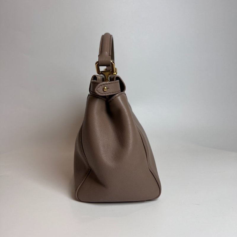 FENDI 8BN244 藕色金釦PEEKABOO MINI-3
