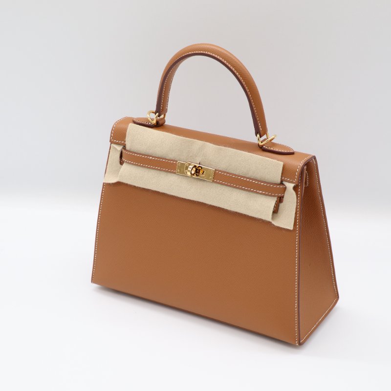 【金剛色♥️台灣購證配件齊】Hermès 愛馬仕 Kelly25 K25 Epsom 牛皮 金棕色 手提包 斜挎包 Z 刻-2