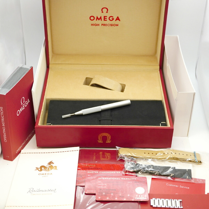 歐米茄 Railmaster 220.10.38.20.01.002 黑色錶盤男士腕錶-1