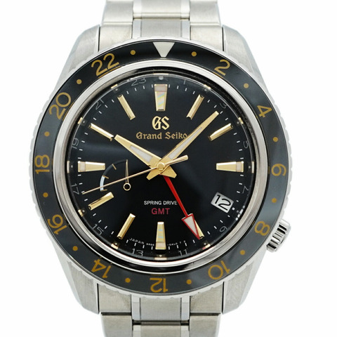 精工 Grand 9R66-0AF0 SBGE215 黑色錶盤男士腕錶