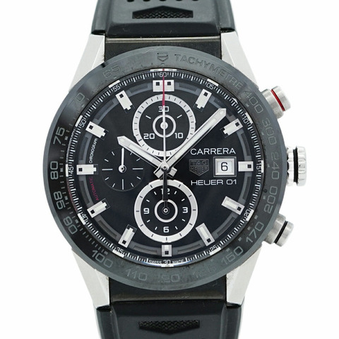 TAG Heuer 豪雅卡萊拉 Calibre 01 CAR201Z 黑色錶盤男士腕錶