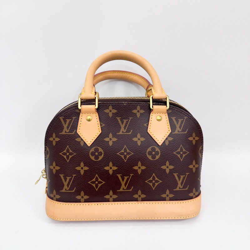 LV Alma BB 老花金釦貝殼包 晶片款-1