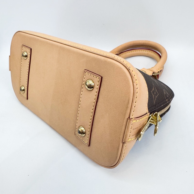 LV Alma BB 老花金釦貝殼包 晶片款-6
