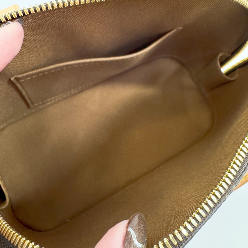 LV Alma BB 老花金釦貝殼包 晶片款-12