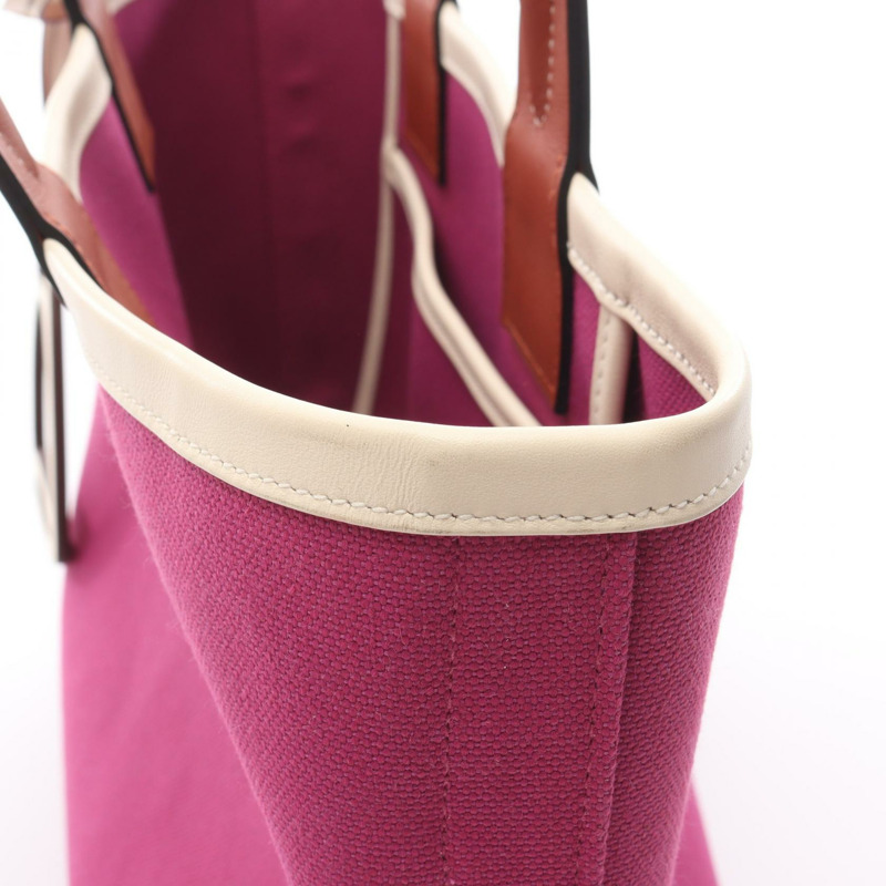 愛馬仕 Steeple 25 手提包 U Toile Military Swift 皮革玫瑰紫銅色-6