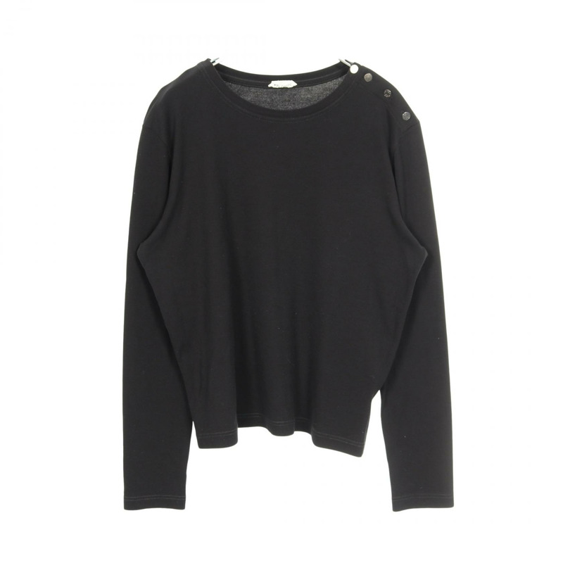 愛馬仕 Sellier 羈扣 T 卹 #44 套頭純棉黑色二手女款-0