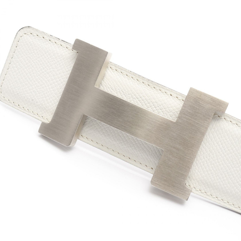 愛馬仕 Constance H 雙面腰帶 O 愛普生小牛皮 灰褐色 SHW-1