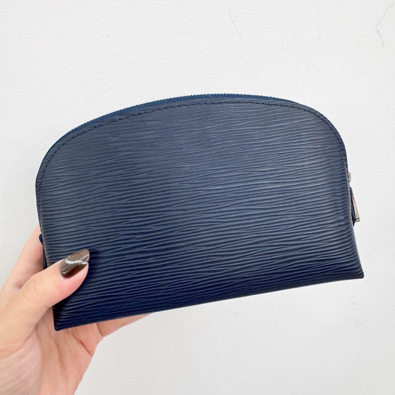 LV 深藍EPI防刮皮化妝包 晶片款-1