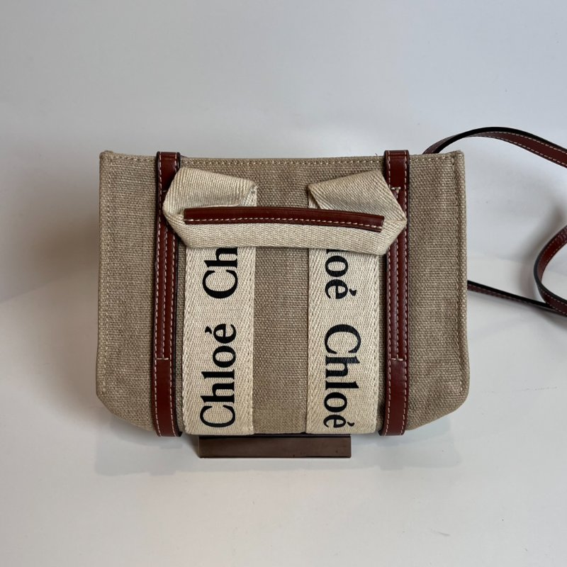 CHLOE WOODY MINI 帆布包-0