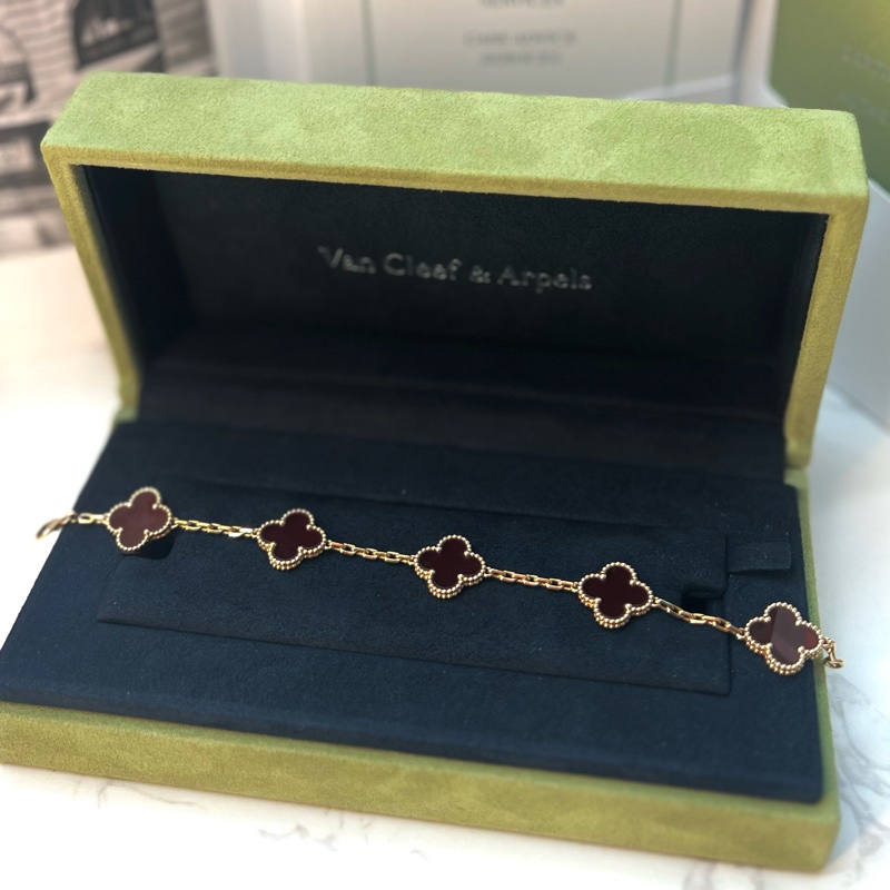 💗香緹國際精品💗梵克雅寶 VCA 紅玉髓 五花手環-1