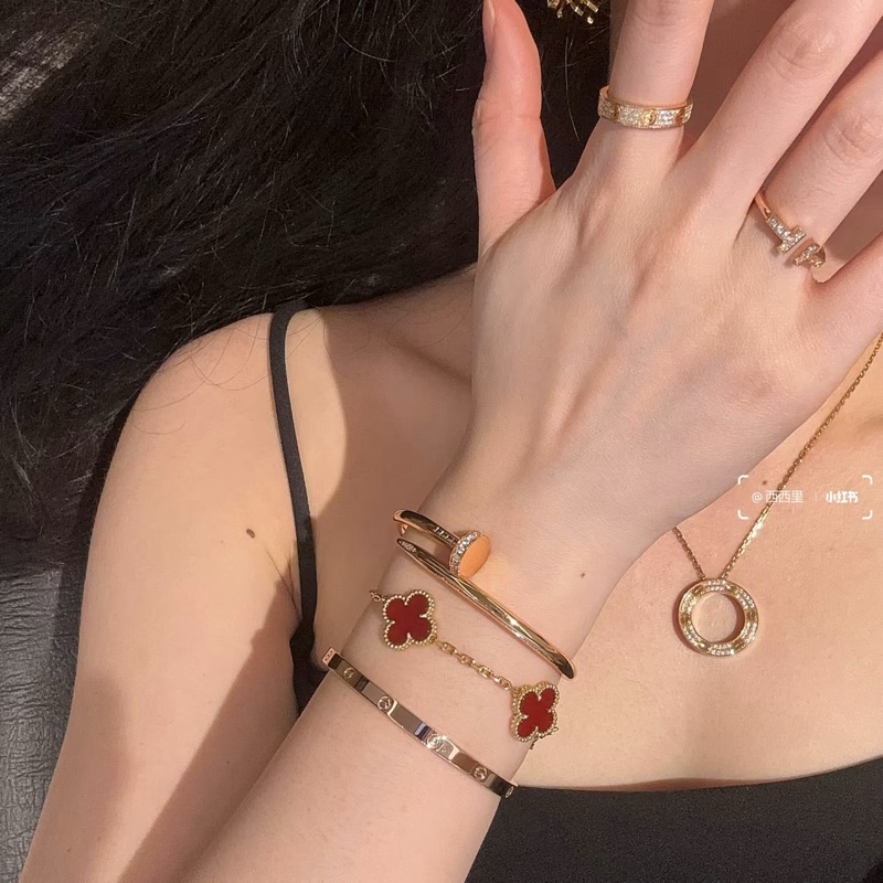 💗香緹國際精品💗梵克雅寶 VCA 紅玉髓 五花手環-2