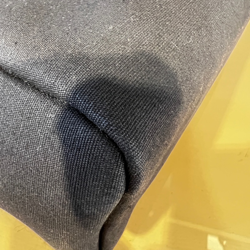 Hermes 黑帆布拼黑牛皮Herbag31銀扣手提斜背包-8