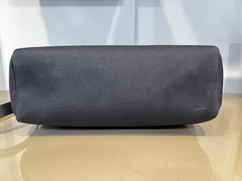 Hermes 黑帆布拼黑牛皮Herbag31銀扣手提斜背包-26