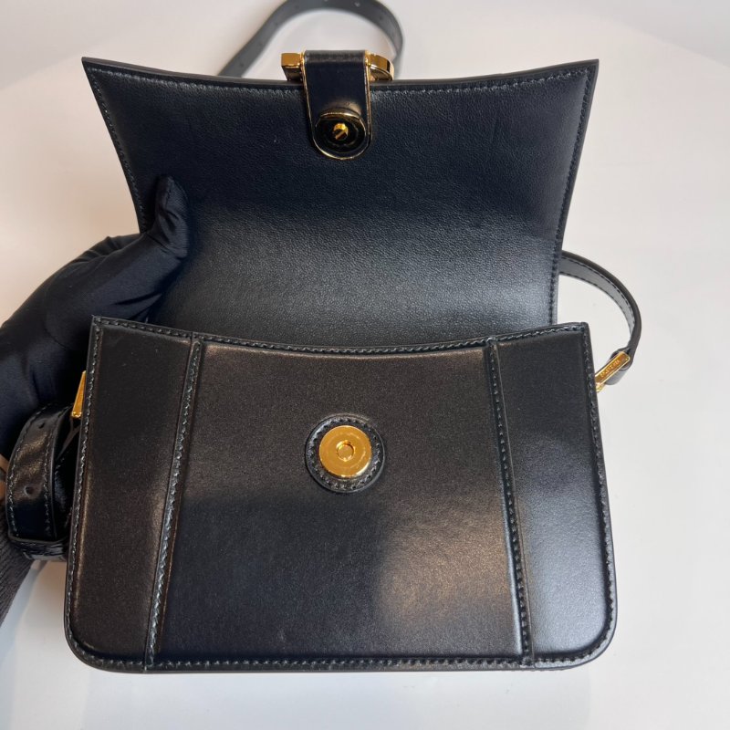 全新品 BALENCIAGA 828522 黑新版Hourglass肩背包小號-5