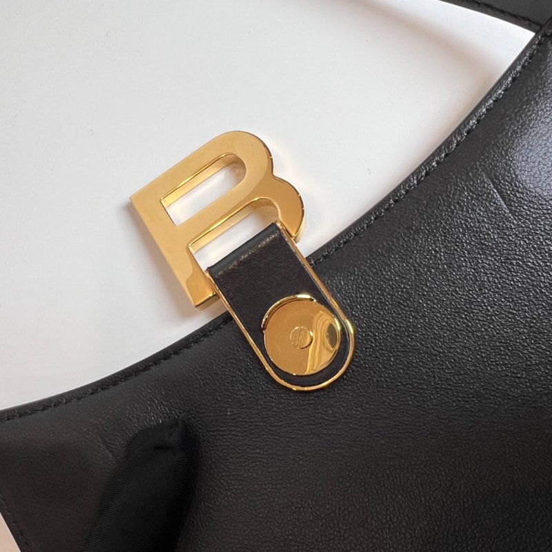 全新品 BALENCIAGA 828522 黑新版Hourglass肩背包小號-8