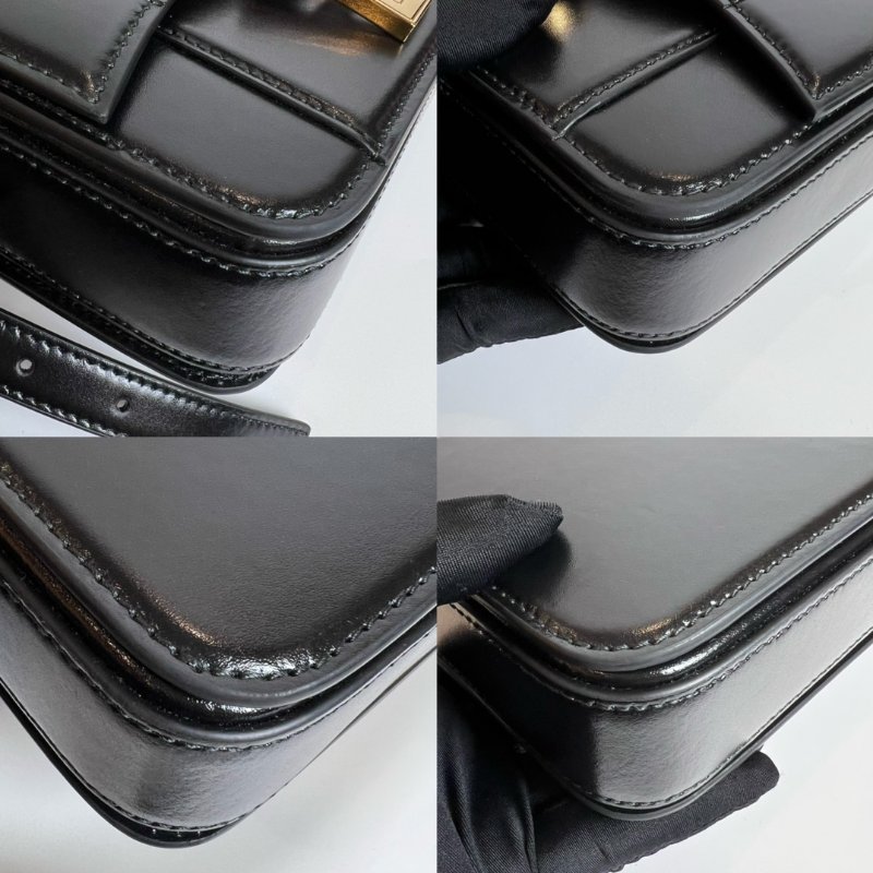 全新品 BALENCIAGA 828522 黑新版Hourglass肩背包小號-10