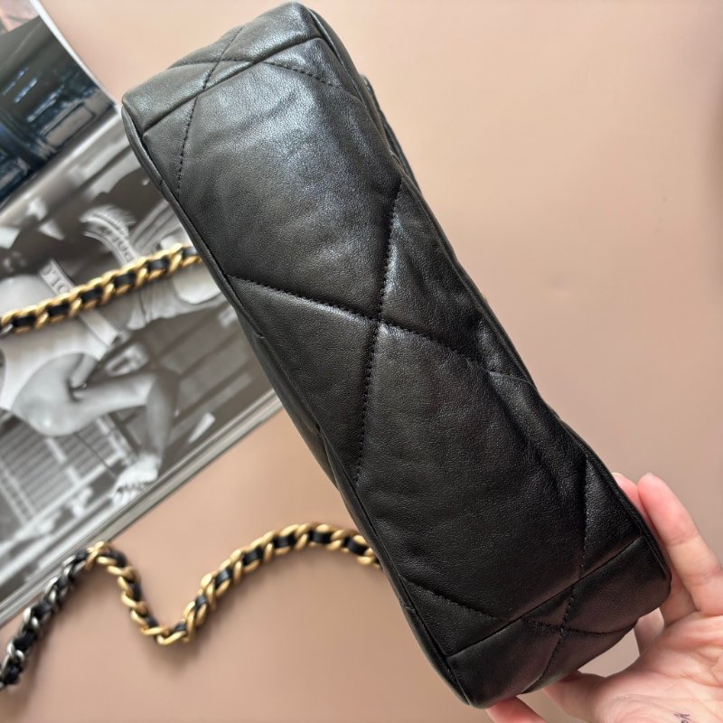 ::CHANEL:: 19 金釦 26公分 小款 手提包 斜背包 鏈包-2