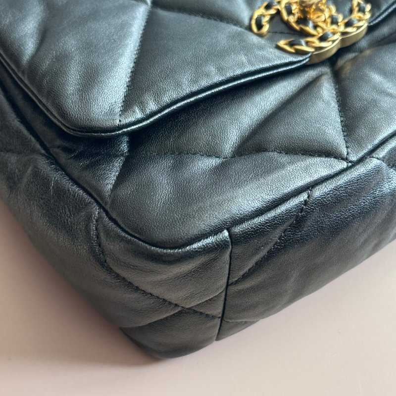 ::CHANEL:: 19 金釦 26公分 小款 手提包 斜背包 鏈包-9