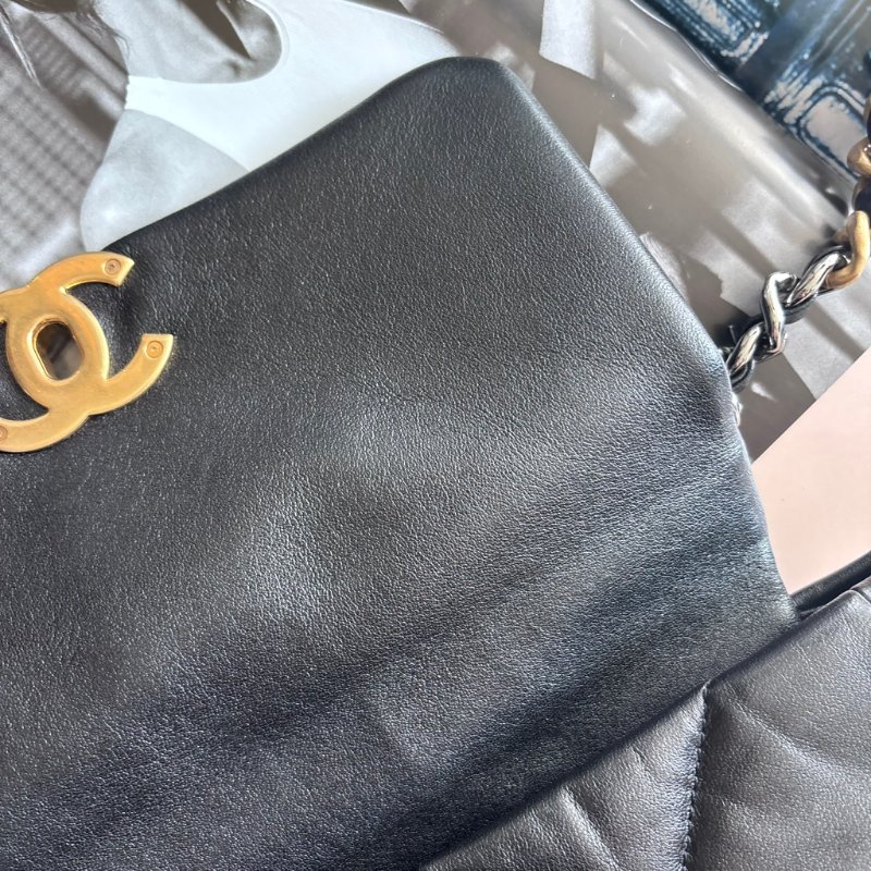 ::CHANEL:: 19 金釦 26公分 小款 手提包 斜背包 鏈包-11