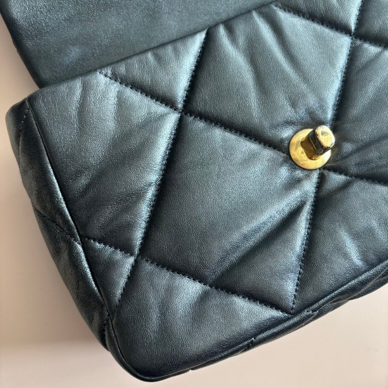 ::CHANEL:: 19 金釦 26公分 小款 手提包 斜背包 鏈包-12