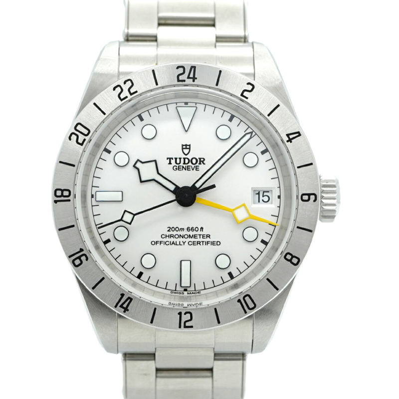 帝舵碧灣系列 79470 銀色錶盤男士腕錶-0