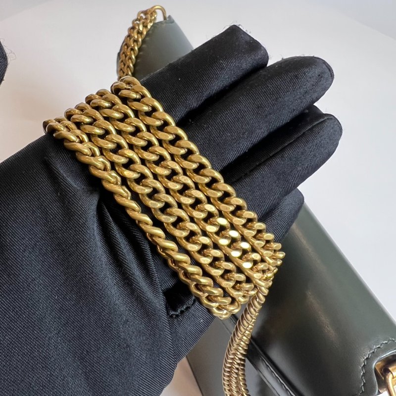 YSL 532750 綠信封鍊條包-9