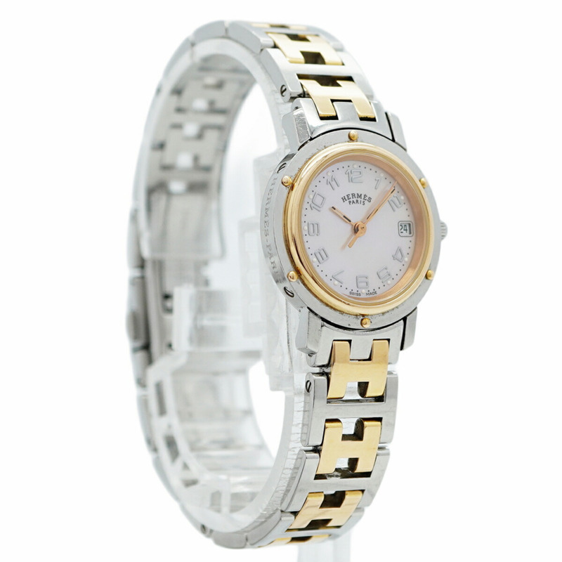 愛馬仕 Clipper CL4.221 粉紅錶盤女士腕錶-2