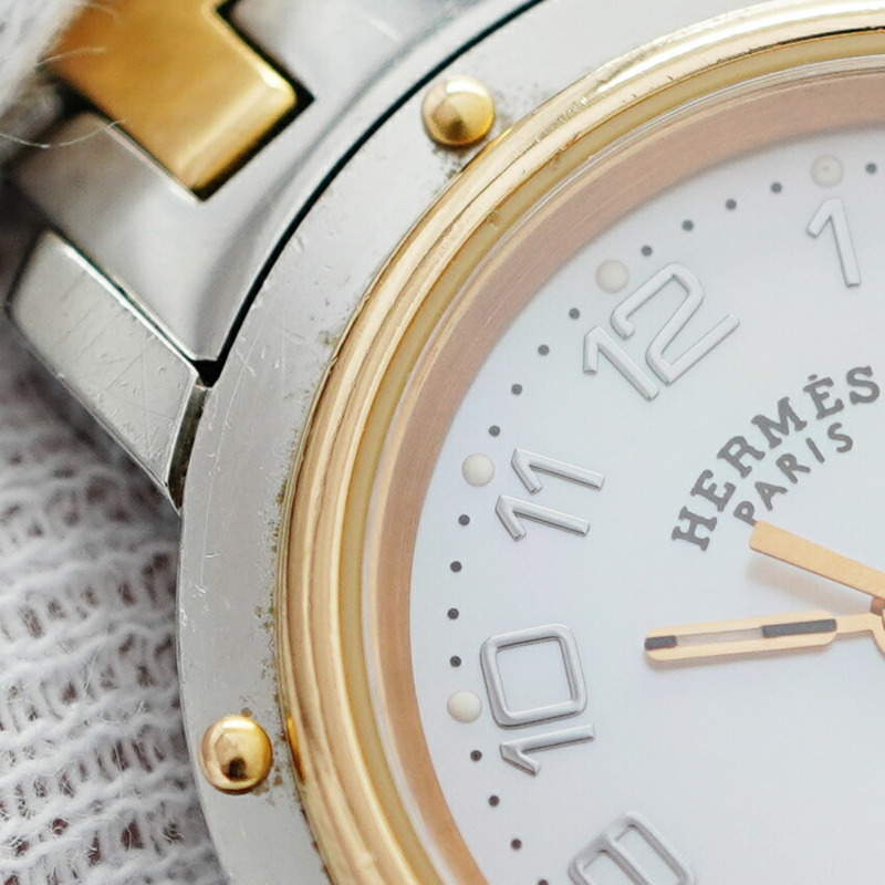 愛馬仕 Clipper CL4.221 粉紅錶盤女士腕錶-6