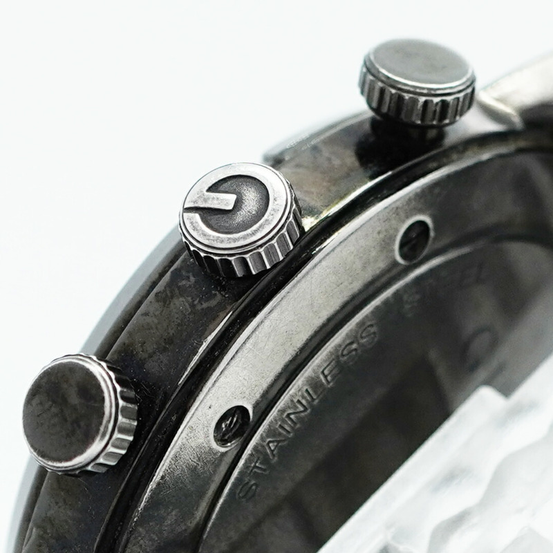 Gucci G 圓形 101M YA101340 黑色錶盤男士腕錶-11