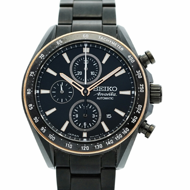 精工 Brightz Ananta 限量版 6S28-00K0 SAEH017 黑色錶盤男士腕錶-0