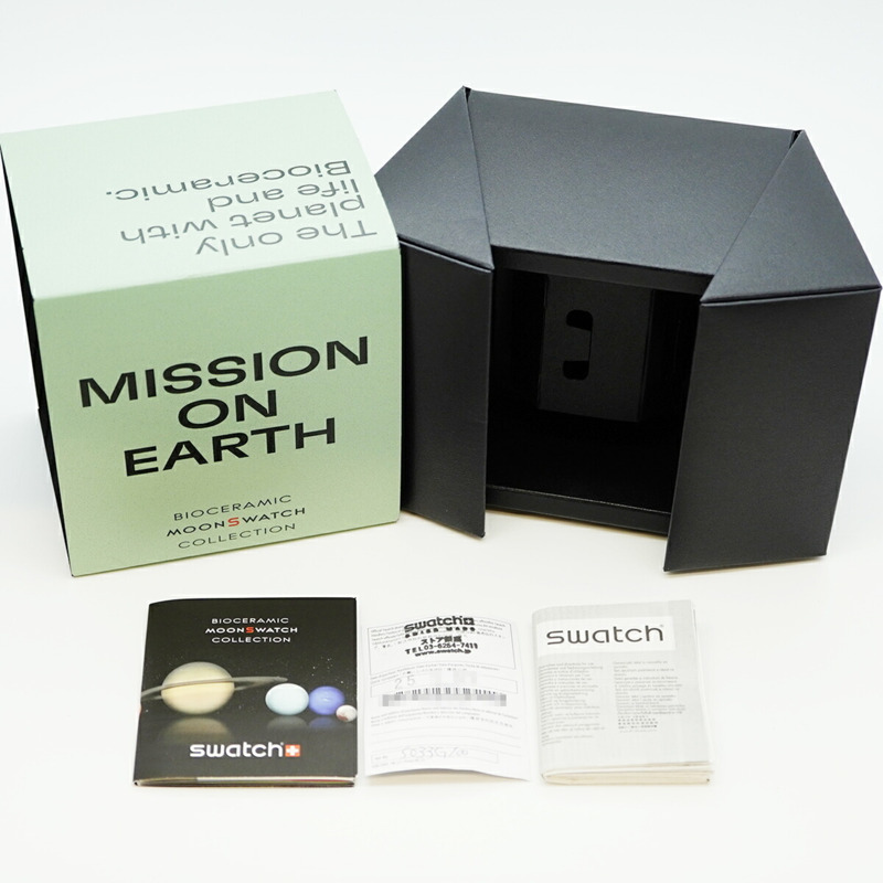 Swatch x Omega 地球任務 S033G100 海軍藍錶盤男士腕錶-1