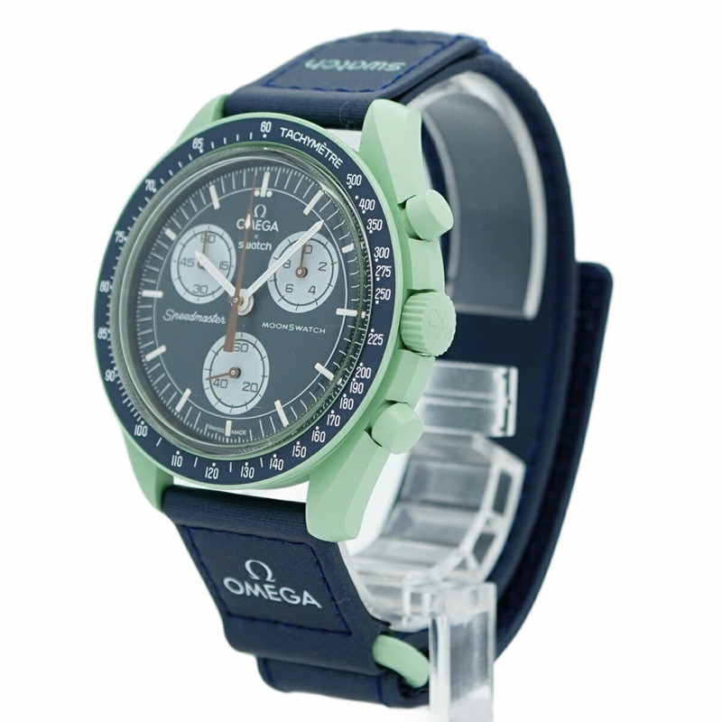 Swatch x Omega 地球任務 S033G100 海軍藍錶盤男士腕錶-2