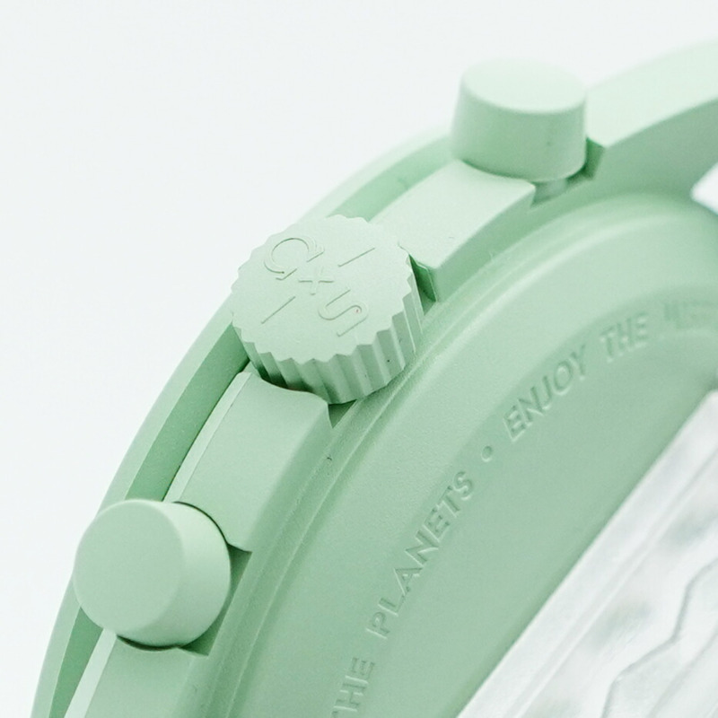 Swatch x Omega 地球任務 S033G100 海軍藍錶盤男士腕錶-10