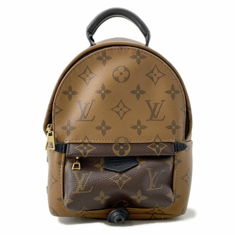 Louis Vuitton Monogram Reverse Palm Springs 迷你背包 M42411，黑色
