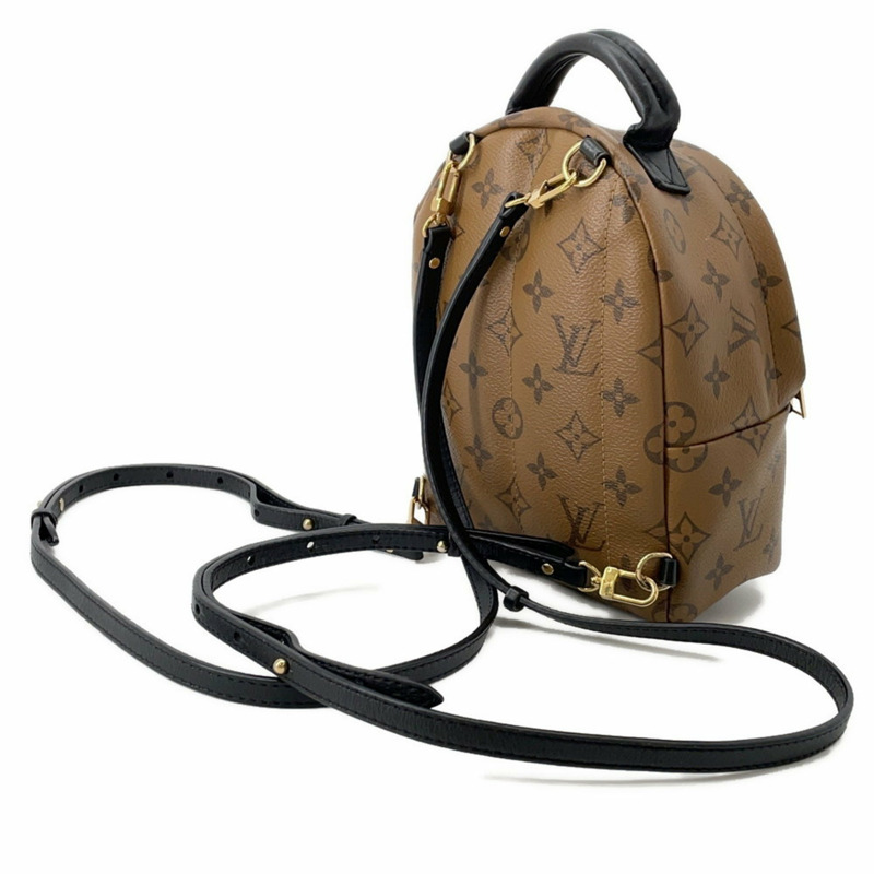 Louis Vuitton Monogram Reverse Palm Springs 迷你背包 M42411,黑色-1