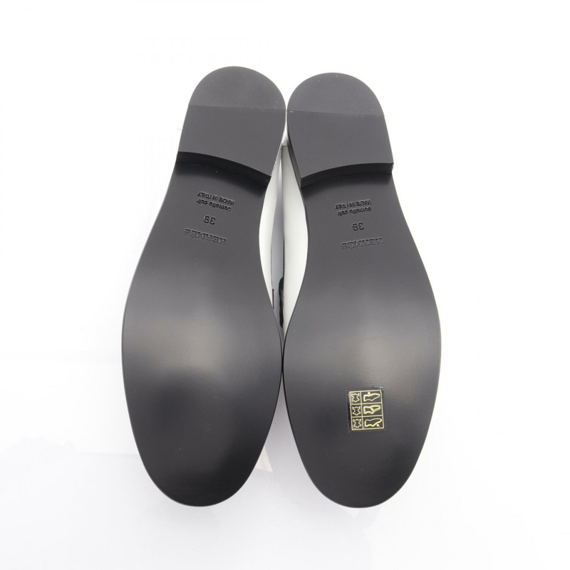 愛馬仕 Desting 莫卡辛鞋，蜥蜴皮皮革，白色/黑色/白色，二手女款-3