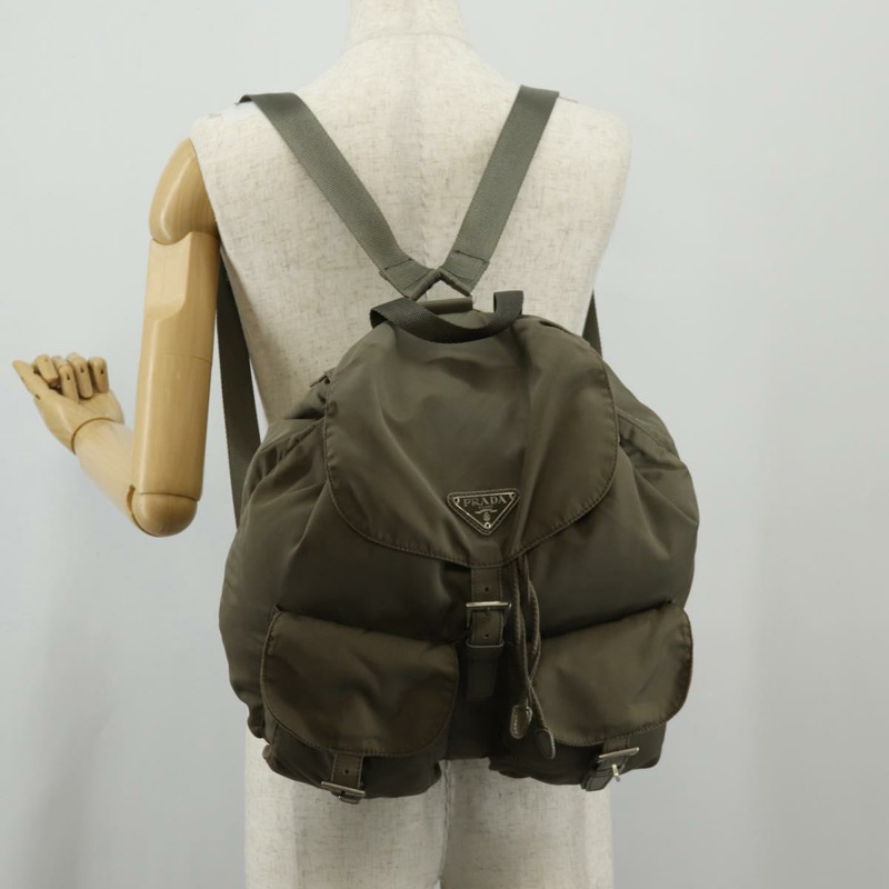 【日本直送】PRADA 雙肩包 尼龍 灰色 銀色 正品 145848-32