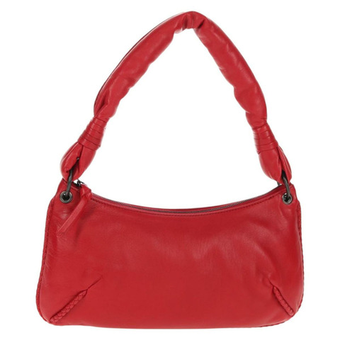BOTTEGA VENETA 紅色真皮單肩包 正品 146536V