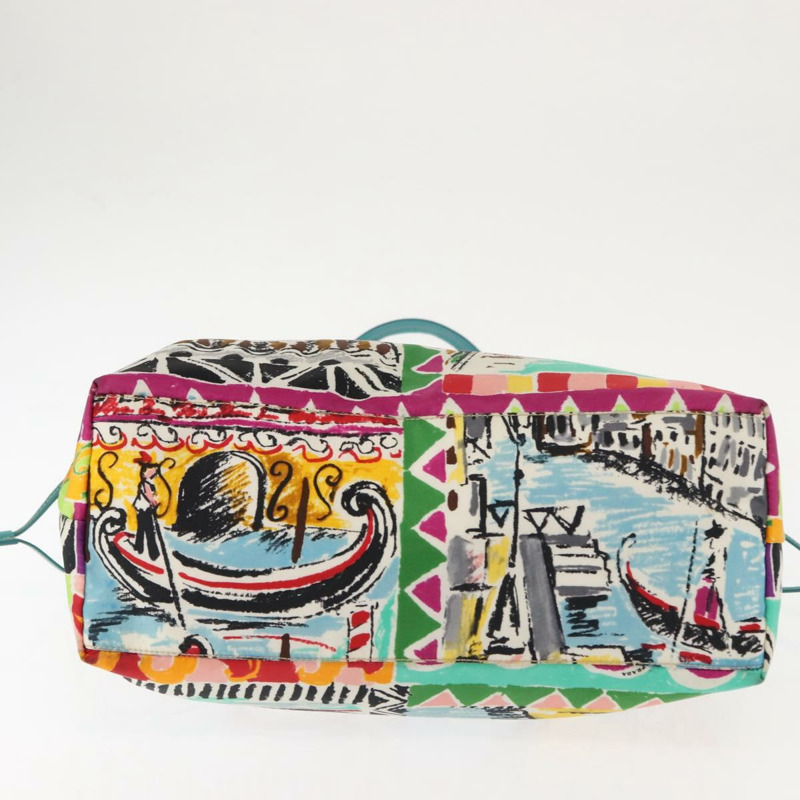 【日本直送】PRADA 托特包 尼龍皮革 綠松石藍 金色 正品 147406-4