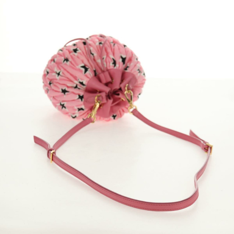 【日本直送】Miu Miu Matelasse 星星肩包 帆布皮革 粉金色金色正品 yk19705-6