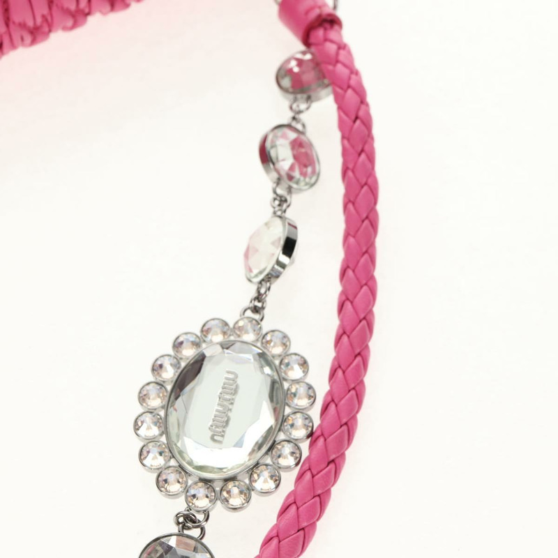 【日本直送】Miu Miu Matelasse Bijoux 單肩包 皮革 粉紅色 金邊 正品 yk19712V-15