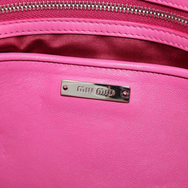 【日本直送】Miu Miu Matelasse Bijoux 單肩包 皮革 粉紅色 金邊 正品 yk19712V-24