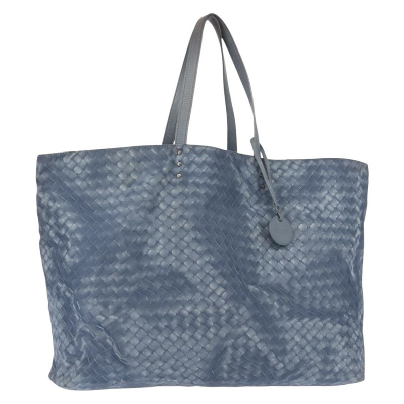 【日本直送】BOTTEGA VENETA INTRECCIATO Transcription Pattern Bag Nylon Blue Auth 147964-0