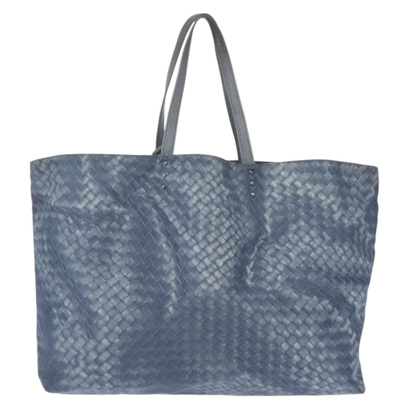 【日本直送】BOTTEGA VENETA INTRECCIATO Transcription Pattern Bag Nylon Blue Auth 147964-1