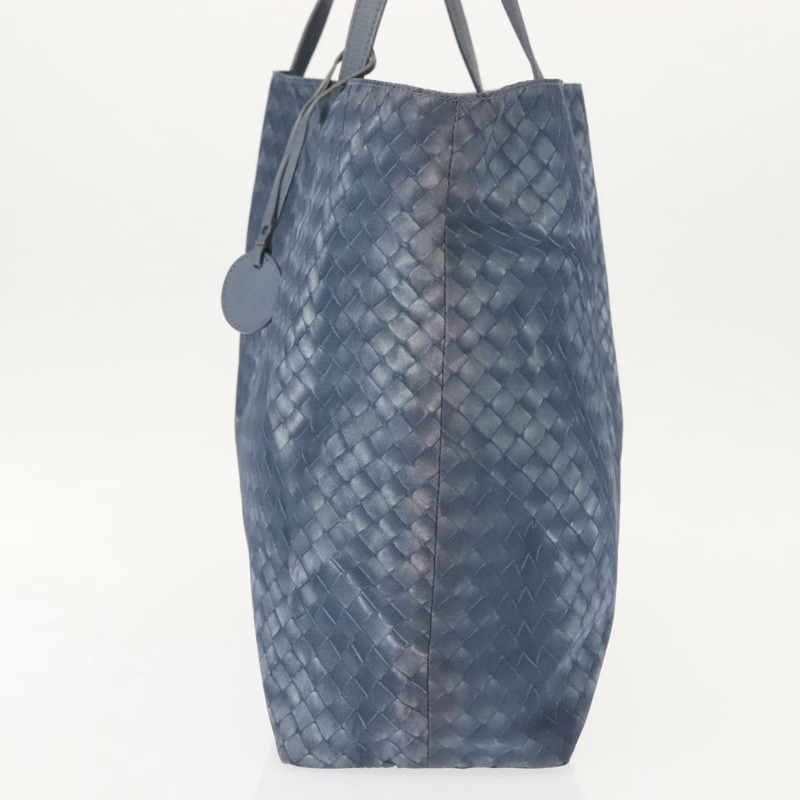 【日本直送】BOTTEGA VENETA INTRECCIATO Transcription Pattern Bag Nylon Blue Auth 147964-2