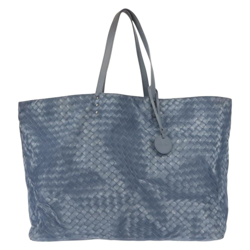 【日本直送】BOTTEGA VENETA INTRECCIATO Transcription Pattern Bag Nylon Blue Auth 147964-12