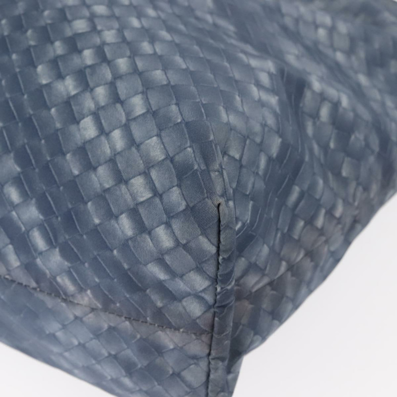 【日本直送】BOTTEGA VENETA INTRECCIATO Transcription Pattern Bag Nylon Blue Auth 147964-13
