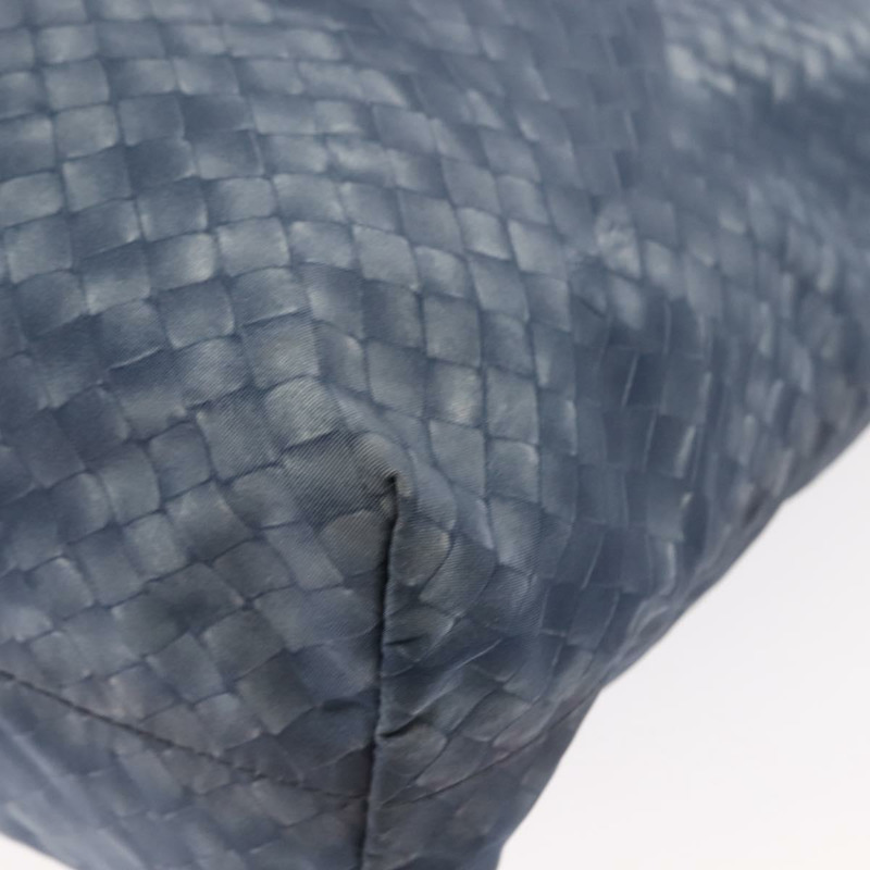 【日本直送】BOTTEGA VENETA INTRECCIATO Transcription Pattern Bag Nylon Blue Auth 147964-15