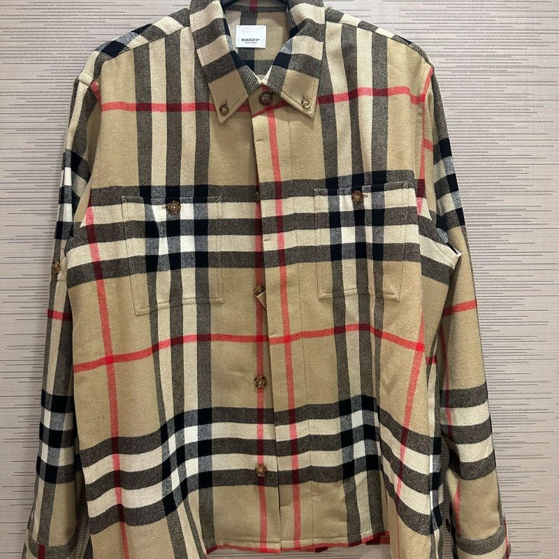 💎Han's house精品服飾💎BURBERRY HOUSE 格紋 羊毛 襯衫 外套 原價32600-0